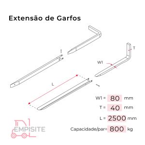 100MC9874Modelo alongas e garfos