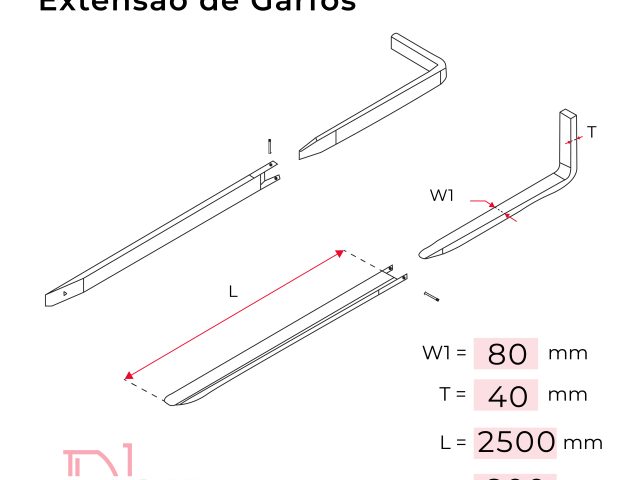 100MC9874Modelo alongas e garfos