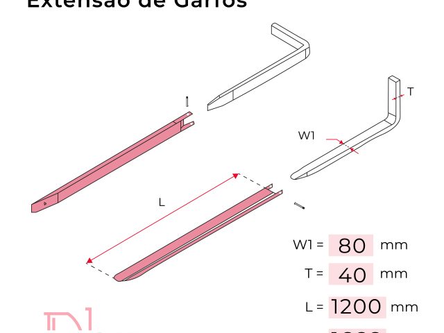 100MC9904Modelo alongas e garfos